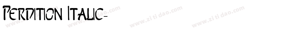Perdition Italic字体转换
